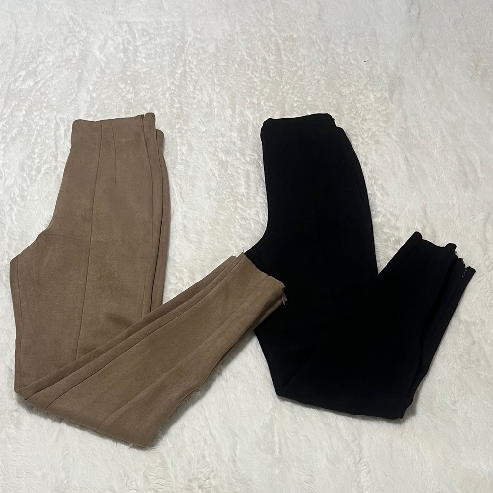 Zara Black and Tan Pants Set